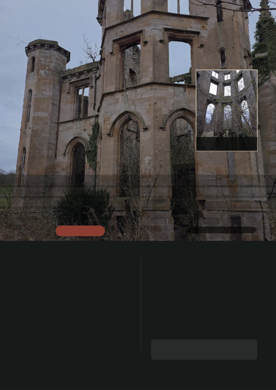 Historic Scottish stone arches and a turret